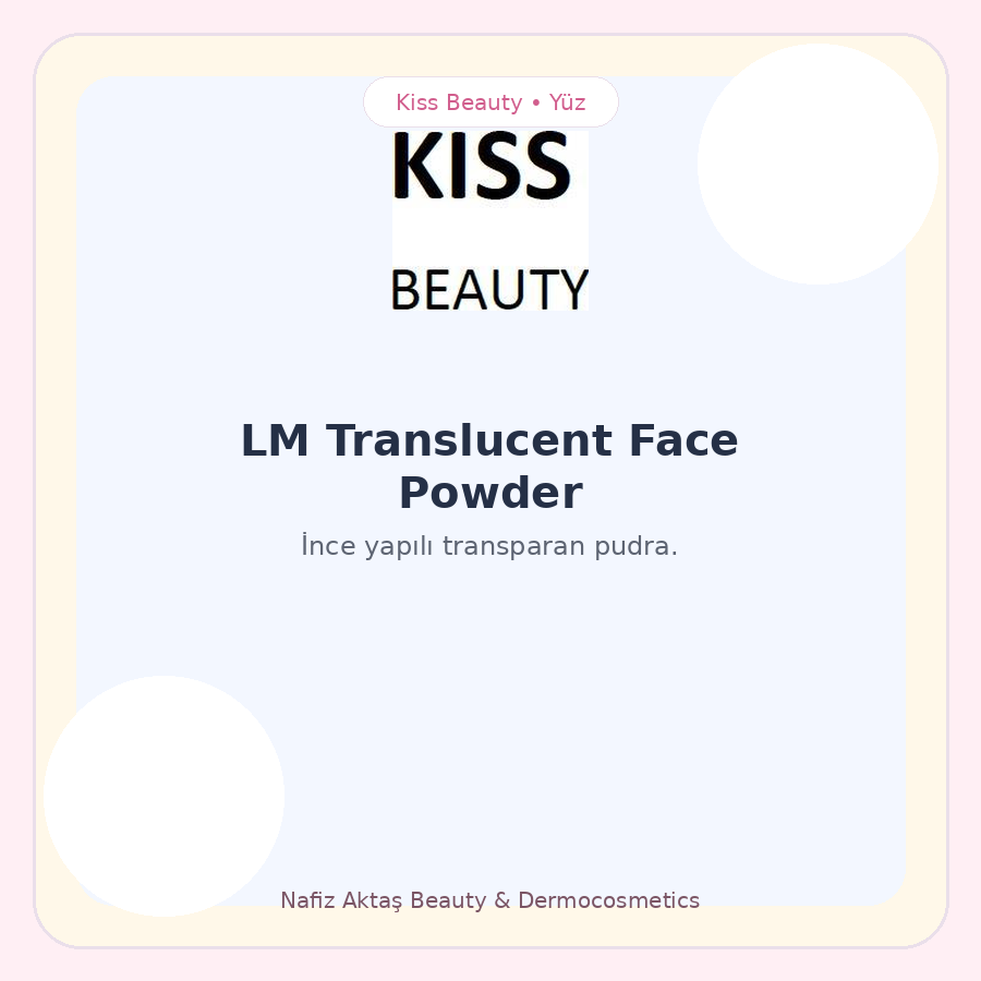 Kiss Beauty LM Translucent Face Powder